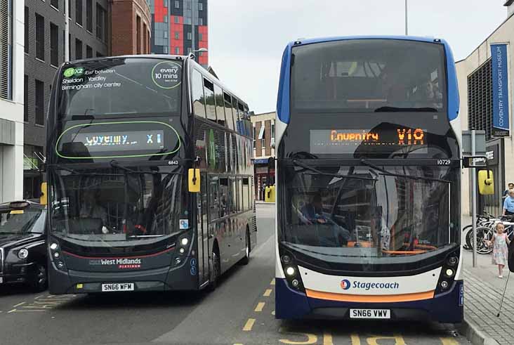 ADL Enviro400MMC NXWM 6843 & Stagecoach Midlands 10729